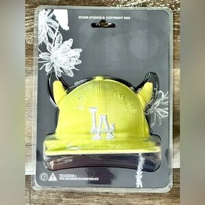 🔥 Ryder Studios LA Horned Fitted Hat In Yellow Size 7🔥